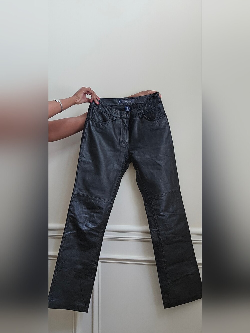Y2K Bootcut Genuine Leather Pant